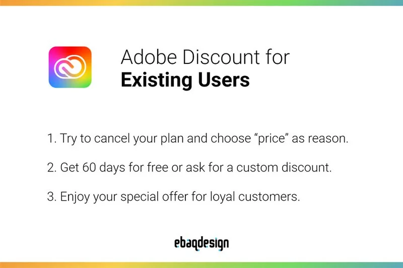 Adobe Discount for Existing Users