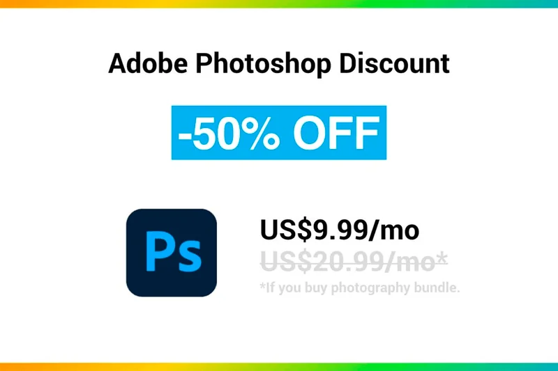 How to get Adobe discounts for Photoshop ?