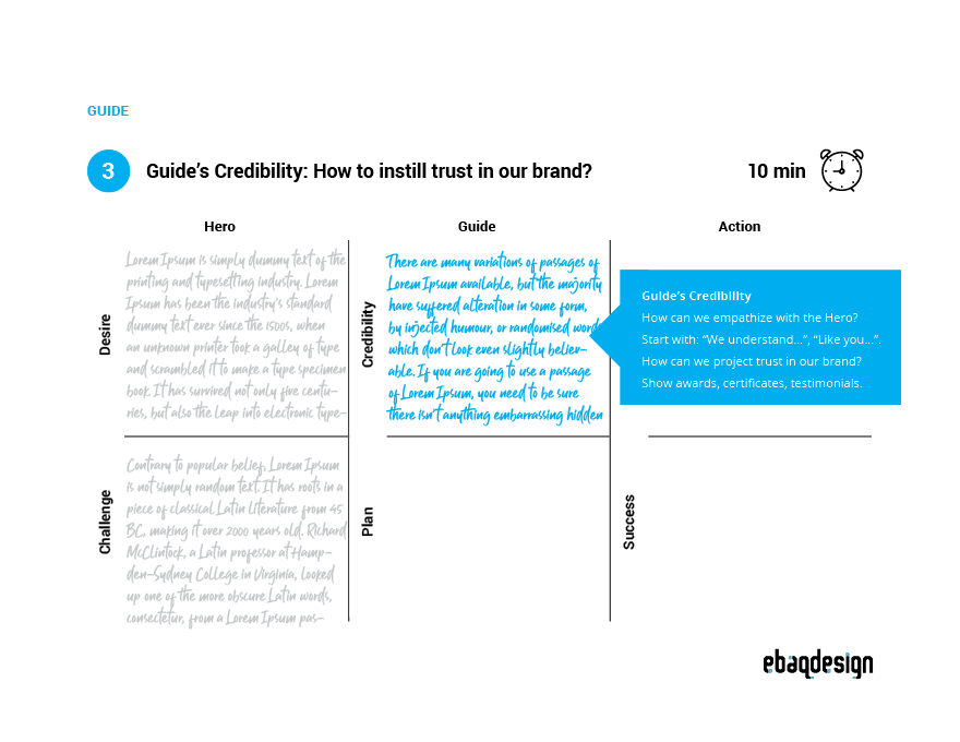 Brand Story Workshop—Step 3: The Guide's Credibility.