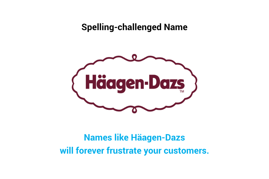 Häagen-Dazs - Spelling-challenged name
