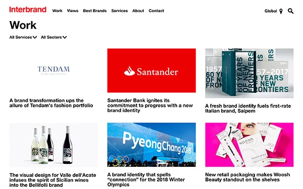 Interbrand - graphic design firm based in New York