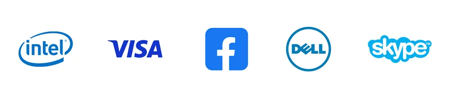 Blue famous logos