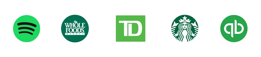 Green famous logos