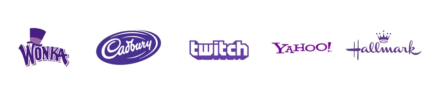 Purple famous logos