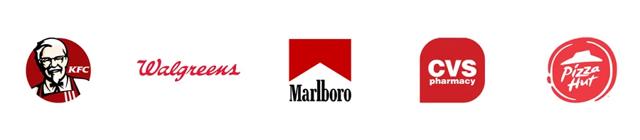 Red famous logos
