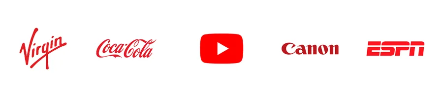 Red famous logos