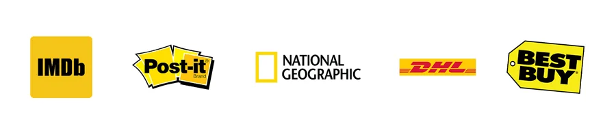 Yellow famous logos