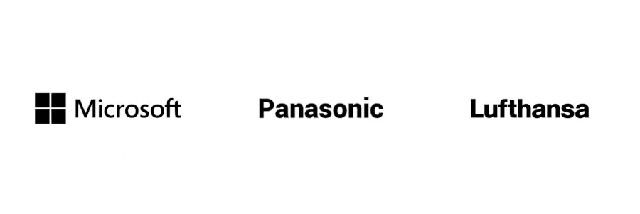 Sans Serif Font Logo Examples_Helvetica - Microsoft, Panasonic & Lufthansa