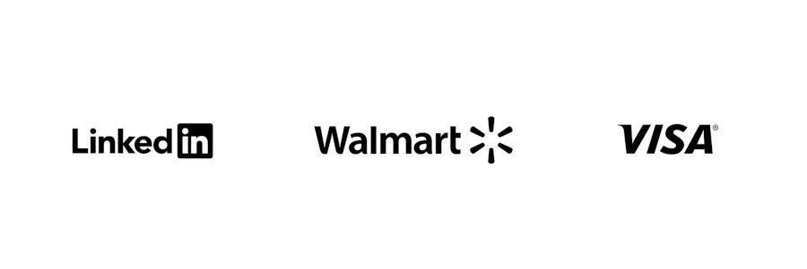 Sans Serif Font Logo Examples_Myriad - LinkedIn, Walmart & Visa