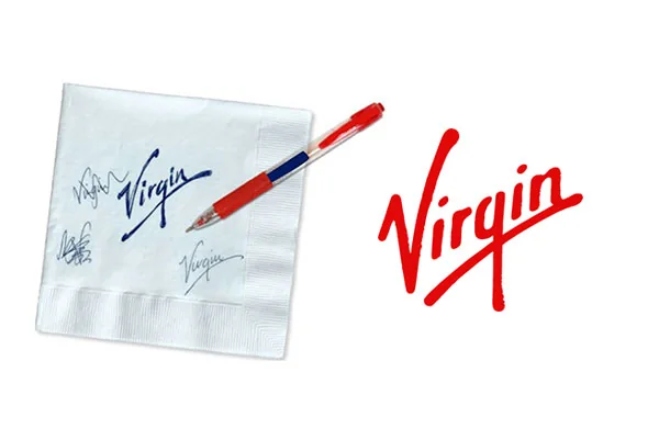 Virgin logo sketch