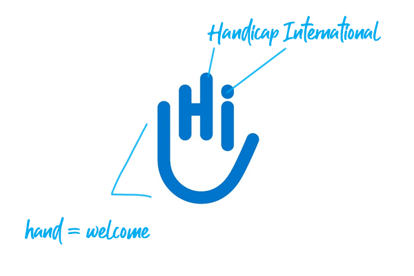 Handicap International logo explained