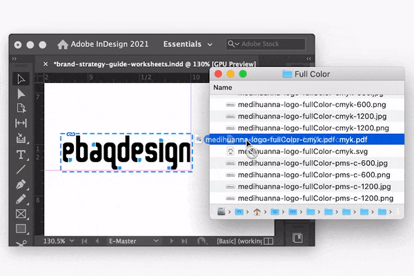 Preview of replacing the logo in the Strategy Worksheets